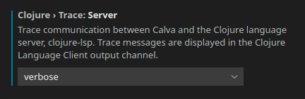 Clojure trace server setting "Clojure trace server setting"